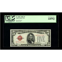 Fr. 1528* $5 1928C Legal Tender Note. PCGS Very Choice 