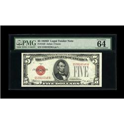 Fr. 1529 $5 1928D Legal Tender Note. PMG Choice Uncircu 
