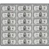Fr. 1532 $5 1953 Legal Tender Notes. Uncut Sheet of 18. 