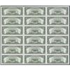 Image 2 : Fr. 1532 $5 1953 Legal Tender Notes. Uncut Sheet of 18. 
