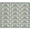 Image 2 : Fr. 1532 $5 1953 Legal Tender Notes. Uncut Sheet of 18. 