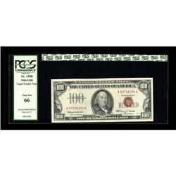 Fr. 1550 $100 1966 Legal Tender Note. PCGS Gem New 66.A 
