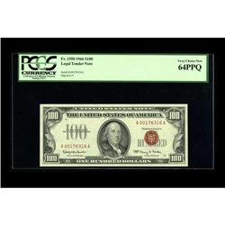 Fr. 1550 $100 1966 Legal Tender Note. PCGS Very Choice 