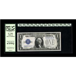 Fr. 1601 $1 1928A Silver Certificate. PCGS Superb Gem N 