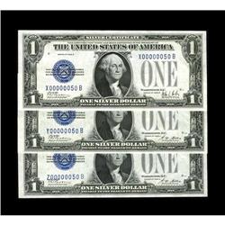 Three Experimentals with Serial Number  50. Fr. 1601 $1 