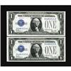Image 1 : Fr. 1602/1601 $1 1928B/1928A Silver Certificates. Rever 