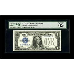 Fr. 1603 $1 1928C Silver Certificate. PMG Gem Uncircula 