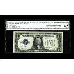 Fr. 1604 $1 1928D Silver Certificate. CGA Gem Uncircula 