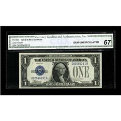 Fr. 1604 $1 1928D Silver Certificate. CGA Gem Uncircula 