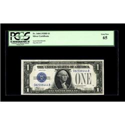Fr. 1604 $1 1928D Silver Certificate. PCGS Gem New 65.T 