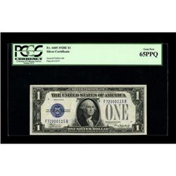 Fr. 1605 $1 1928E Silver Certificate. PCGS Gem New 65PP 