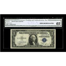 Fr. 1611* $1 1935B Silver Certificate. CGA Gem Uncircul 