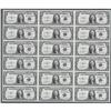 Image 1 : Fr. 1613N $1 1935Ds Silver Certificates. Uncut Sheet of 