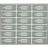 Image 2 : Fr. 1614 $1 1935E Silver Certificates. Uncut Sheet of 1 