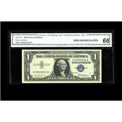 Fr. 1619 $1 1957 Silver Certificate. CGA Gem Uncirculat 