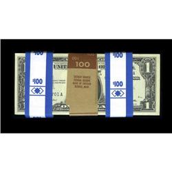 Fr. 1621 $1 1957B Silver Certificates. 100 Consecutive 