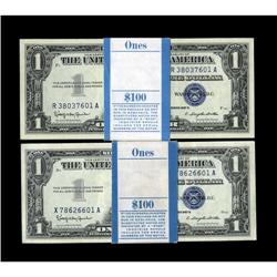 Fr. 1621 $1 1957B Silver Certificates. Two Original Pac 