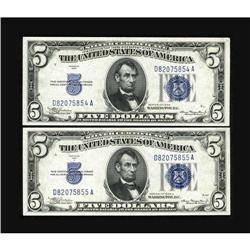 Fr. 1650/1651 $5 1934/1934A Silver Certificates. Change 