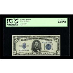 Fr. 1651* $5 1934A Mule Silver Certificate. PCGS Very C 