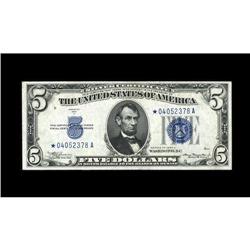 Fr. 1651* $5 1934A Mule Silver Certificate. Choice Cris 