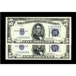 Fr. 1652/Fr. 1653 $5 1934B/1935C Silver Certificate Cha 