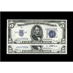 Fr. 1652 $5 1934B Silver Certificates. Changeover Pair. 