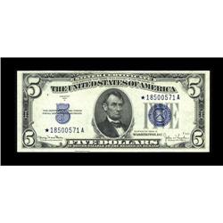 Fr. 1654* $5 1934D Wide Silver Certificate. Very Choice 