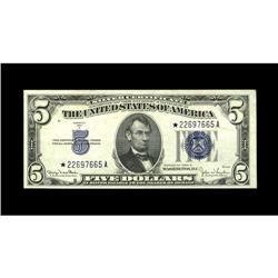 Fr. 1654* $5 1934D Wide II Silver Certificate. About Un 