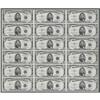 Image 1 : Fr. 1655 $5 1953 Silver Certificates. Uncut Sheet of 18 