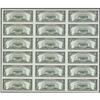 Image 2 : Fr. 1655 $5 1953 Silver Certificates. Uncut Sheet of 18 