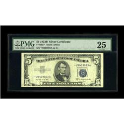 Fr. 1657* $5 1953B Silver Certificate. PMG Very Fine 25 