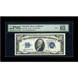 Fr. 1701 $10 1934 Mule Silver Certificate. PMG Gem 65 