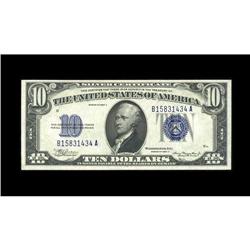 Fr. 1702 $10 1934A Silver Certificate. Face Plate 86 Ch 