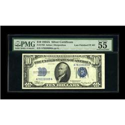 Fr. 1702 $10 1934A Silver Certificate. PMG About Uncirc 