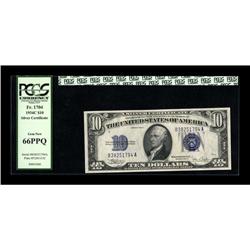 Fr. 1704 $10 1934C Silver Certificate. PCGS Gem New 66P 