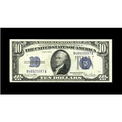 Fr. 1705 $10 1934D Narrow Silver Certificate. About Unc 