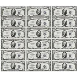 Fr. 1706 $10 1953 Silver Certificates. Uncut Sheet of 1 