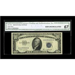 Fr. 1708 $10 1953B Silver Certificate. CGA Gem Uncircul 