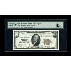 Fr. 1860-I $10 1929 Federal Reserve Bank Note. PMG Gem 