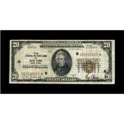 Fr. 1870-B* $20 1929 Federal Reserve Bank Note. Fine-Ve 