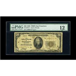 Fr. 1870-L* $20 1929 Federal Reserve Bank Note. PMG Fin 