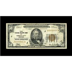 Fr. 1880-J* $50 1929 Federal Reserve Bank Note. Very Fi 
