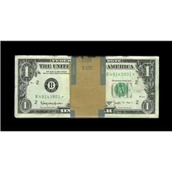 Fr. 1902-B $1 1963B* Federal Reserve Notes. Pack of 100 