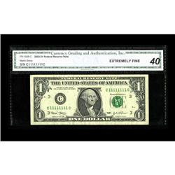 Fr. 1928-C $1 2003 Federal Reserve Note. CGA Extremely 