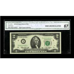 Fr. 1935-I* $2 1976 Federal Reserve Note. CGA Gem Uncir 