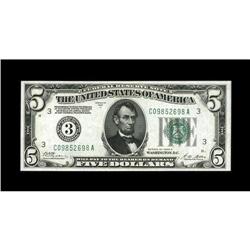Fr. 1951-C $5 1928A Federal Reserve Note. Choice Crisp 