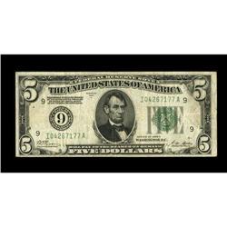Fr. 1951-I $5 1928A Federal Reserve Note. Fine-Very Fin 