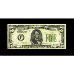Fr. 1953-F $5 1928C Federal Reserve Note. Very Fine.If 