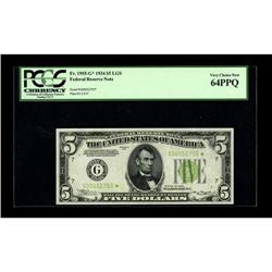 Fr. 1955-G* $5 1934 Light Green Seal Federal Reserve No 