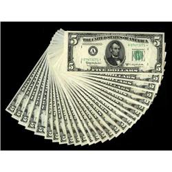 Fr. 1965-A-L* $5 1950D Federal Reserve Notes. Choice Cr 